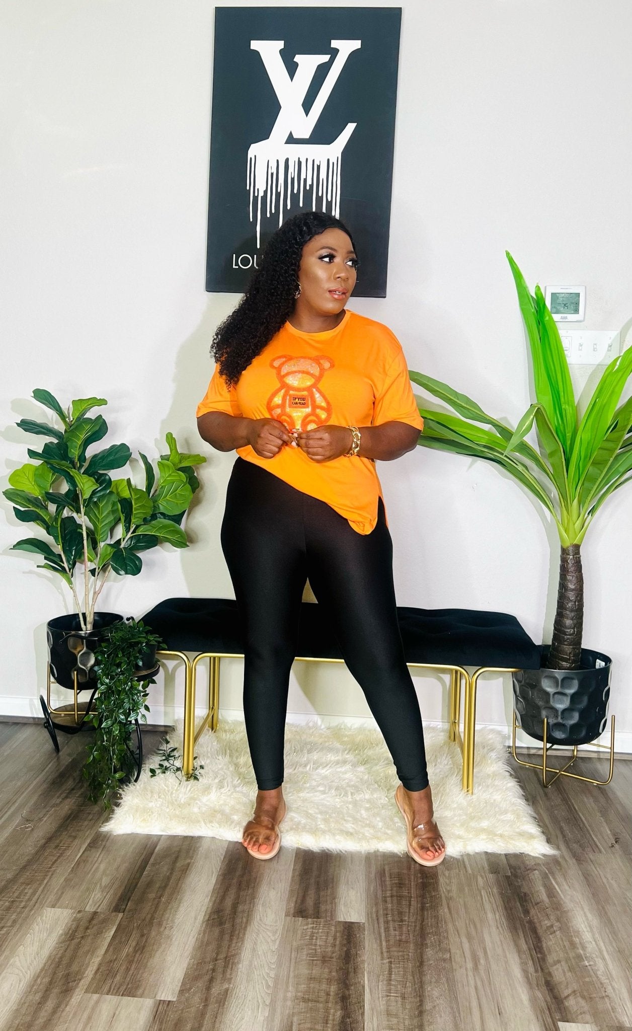 AMILA BEAR EMBELLISHED TEESHIRT TOP - styletittudeapparelusa