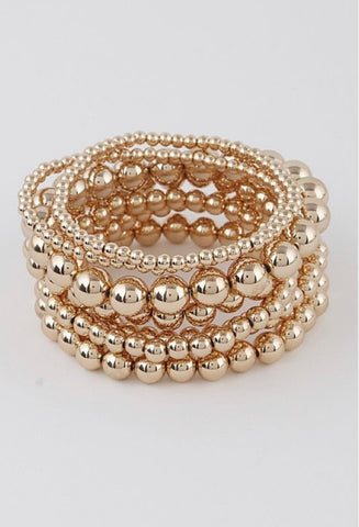 BALL STRETCH BRACELET (Gold) - styletittudeapparelusa