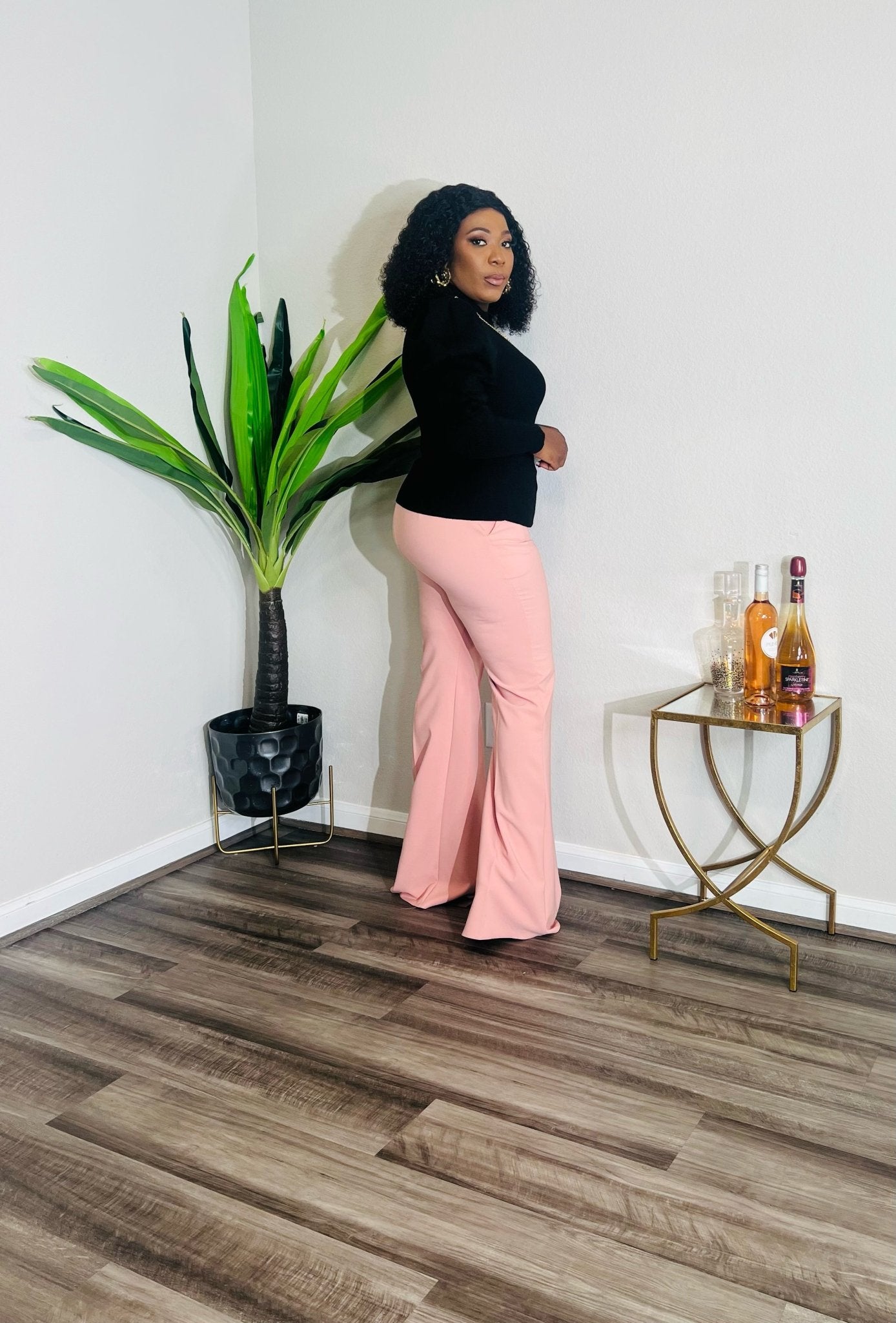 BRIDGET PUFF SLEEVE SWEATER TOP(Black) - styletittudeapparelusa
