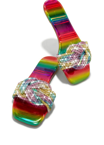 CAICOS EMBELLISHED SLIP ON SANDAL (Rainbow) - styletittudeapparelusa