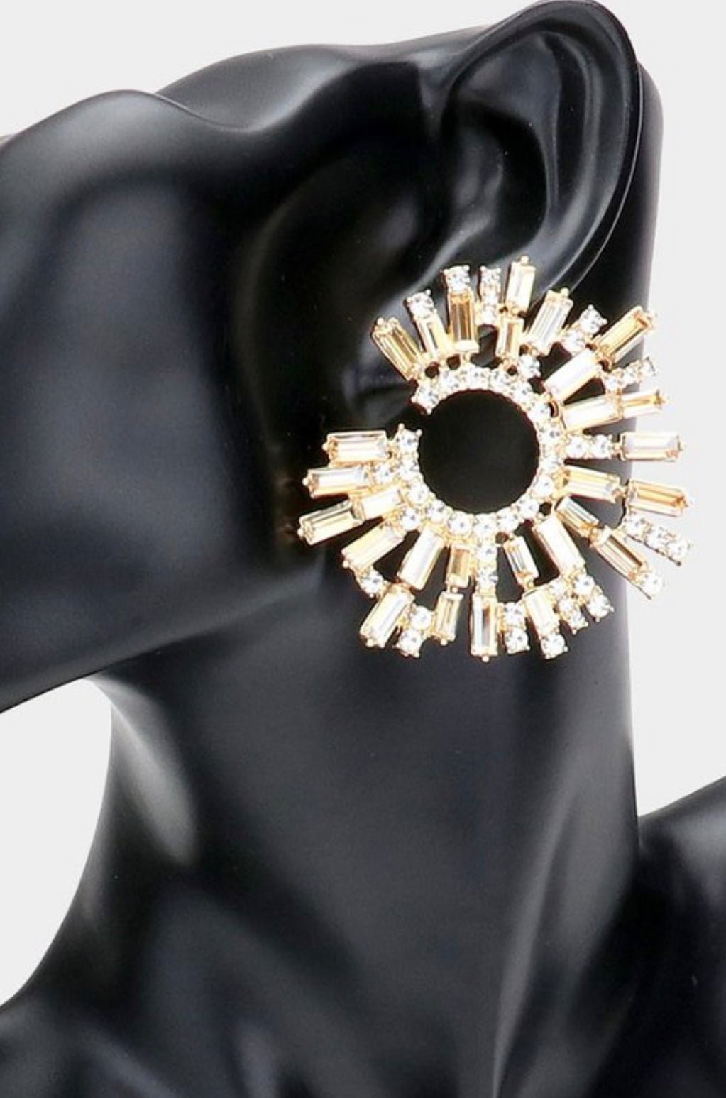 Chandelier Bold Studd Earring (Gold) - styletittudeapparelusa