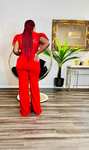 CHARMING LACE JUMPSUIT (RED) - styletittudeapparelusa