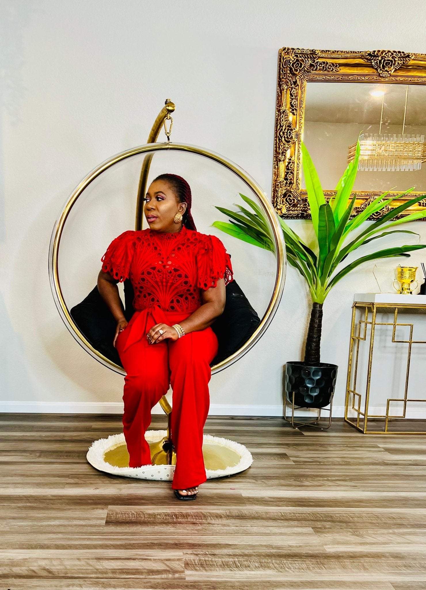 CHARMING LACE JUMPSUIT (RED) - styletittudeapparelusa