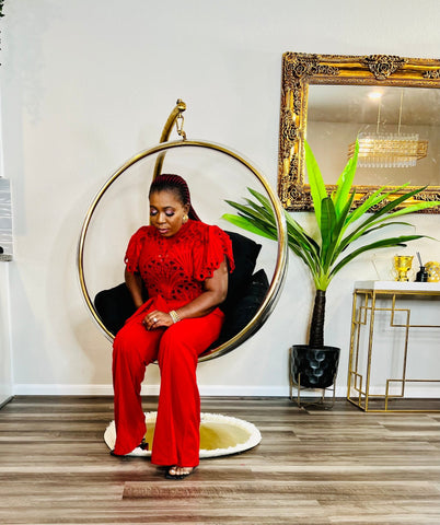 CHARMING LACE JUMPSUIT (RED) - styletittudeapparelusa