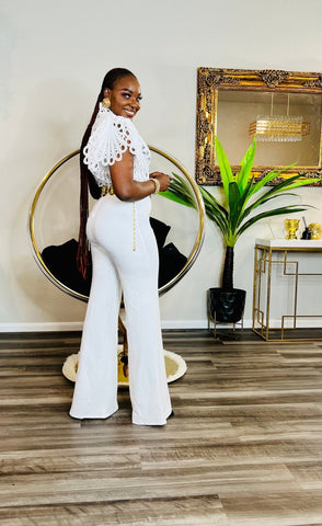 CHARMING LACE JUMPSUIT (WHITE) - styletittudeapparelusa