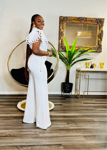 CHARMING LACE JUMPSUIT (WHITE) - styletittudeapparelusa