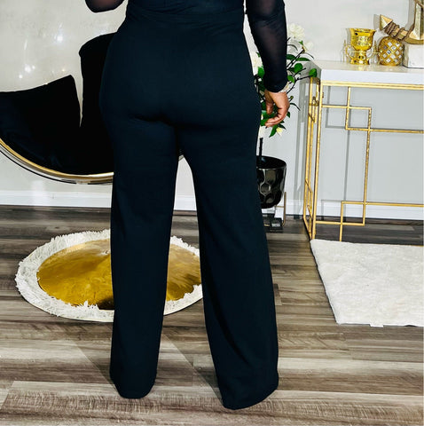 CHELSEA BUTTON PANT (Black ) - styletittudeapparelusa