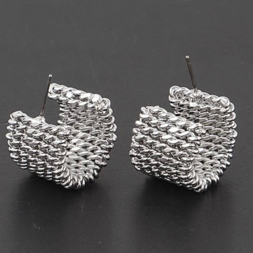 CORAL EXOTIC EARRINGS (Silver) - styletittudeapparelusa