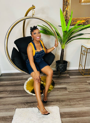 CRUSH OVERALL SHORT JEANS - styletittudeapparelusa