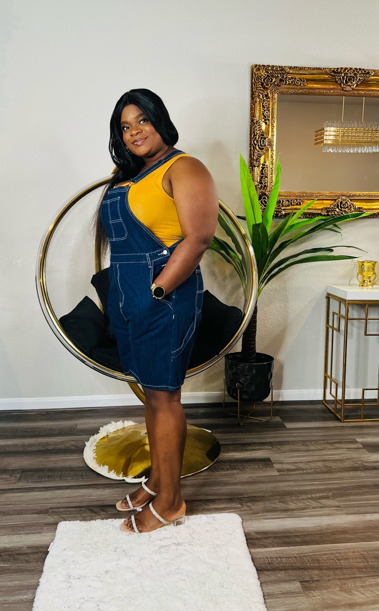 CRUSH OVERALL SHORT JEANS - styletittudeapparelusa