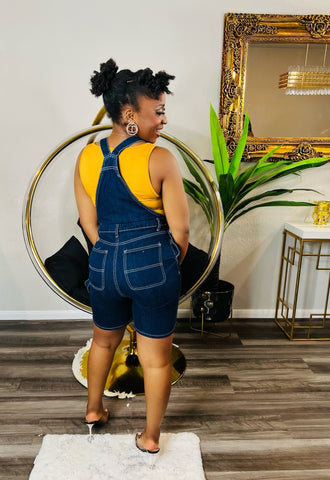 CRUSH OVERALL SHORT JEANS - styletittudeapparelusa