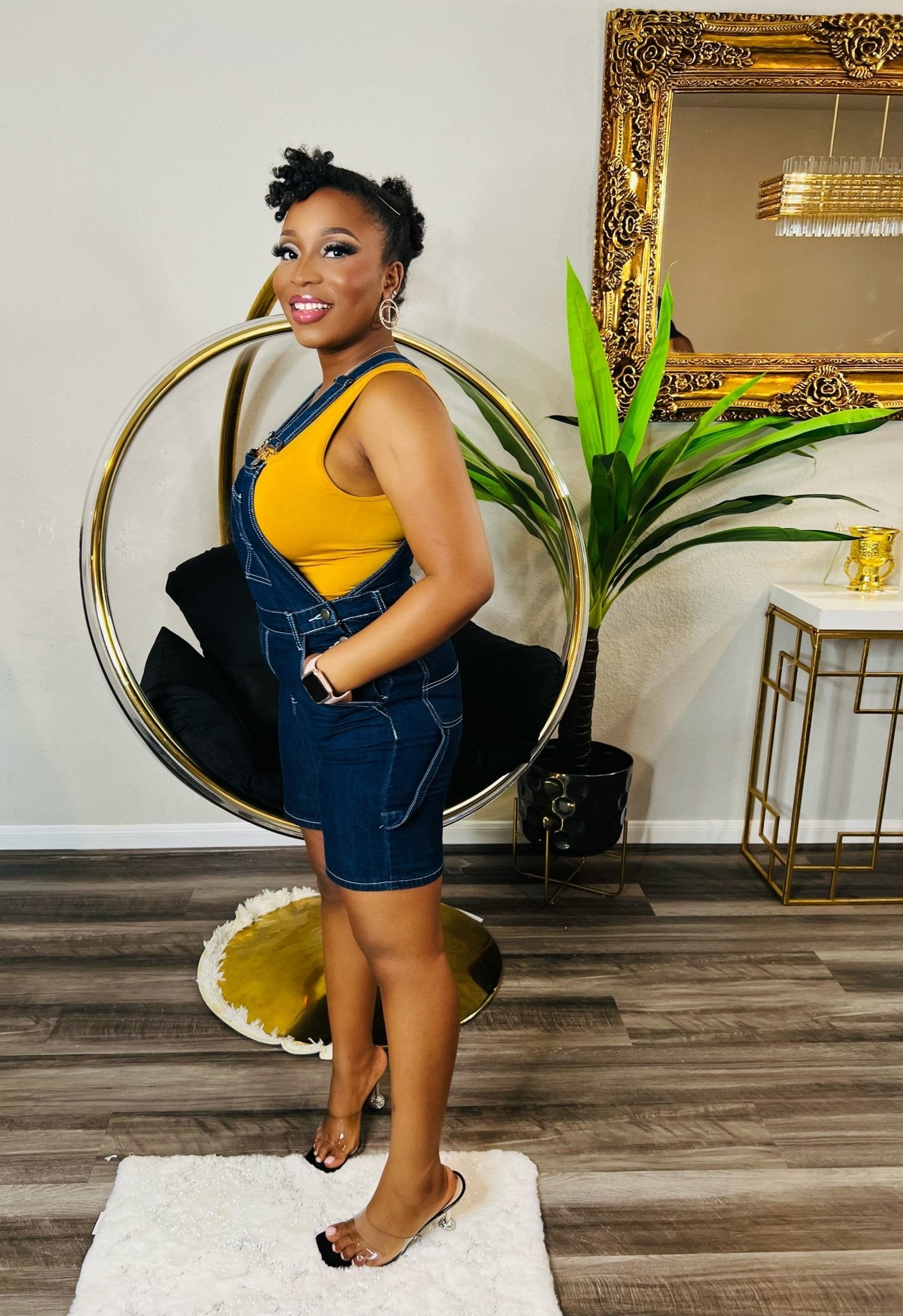 CRUSH OVERALL SHORT JEANS - styletittudeapparelusa