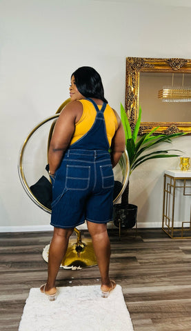 CRUSH OVERALL SHORT JEANS - styletittudeapparelusa