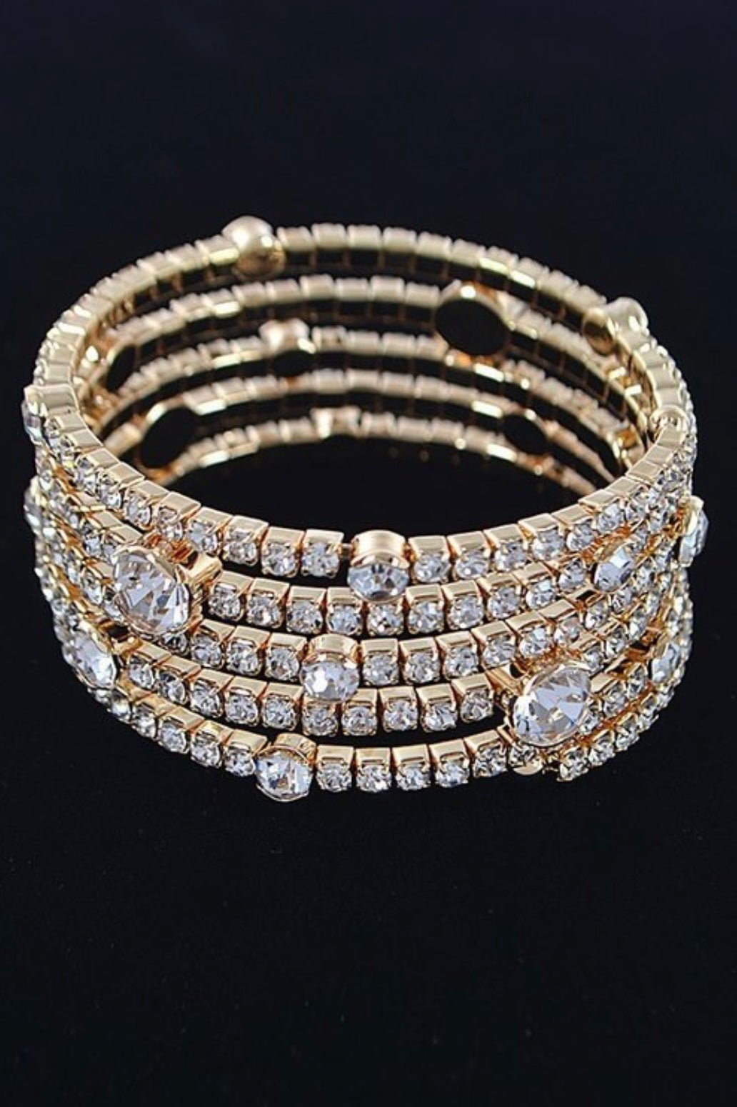 DOHA RHINESTONES BRACELET (Gold) - styletittudeapparelusa