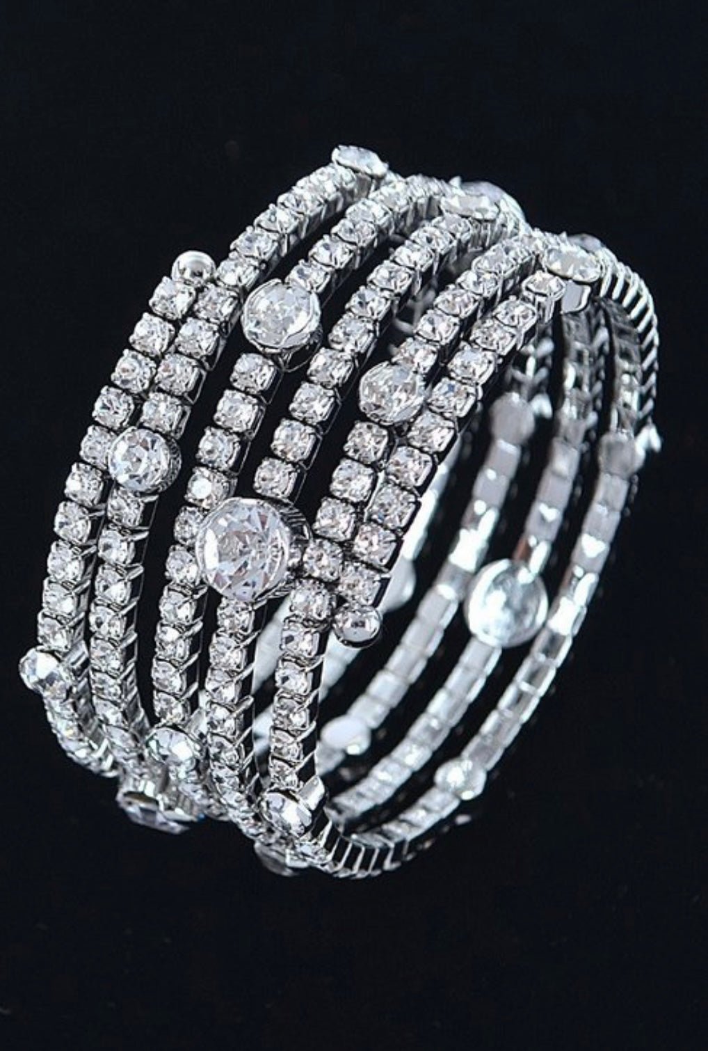 DOHA RHINESTONES BRACELET (Silver) - styletittudeapparelusa