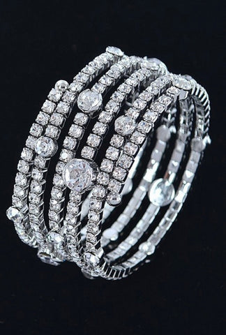 DOHA RHINESTONES BRACELET (Silver) - styletittudeapparelusa