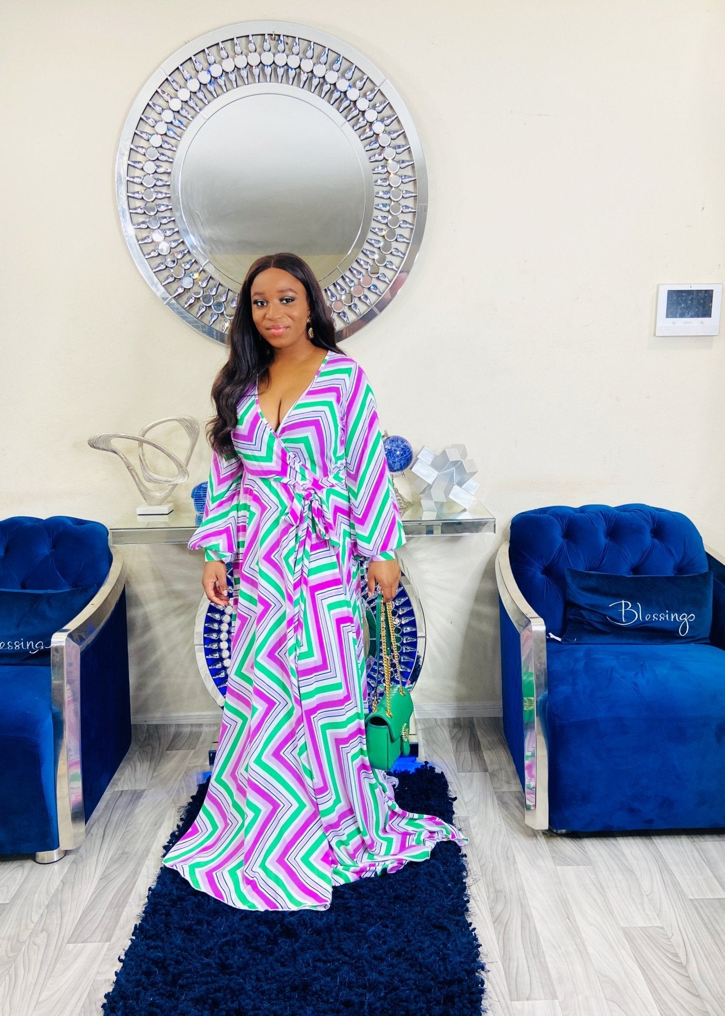 EDNA MAXI DRESS (Lavender Print) - styletittudeapparelusa