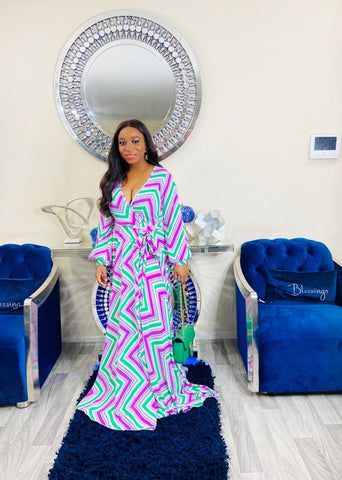 EDNA MAXI DRESS (Lavender Print) - styletittudeapparelusa