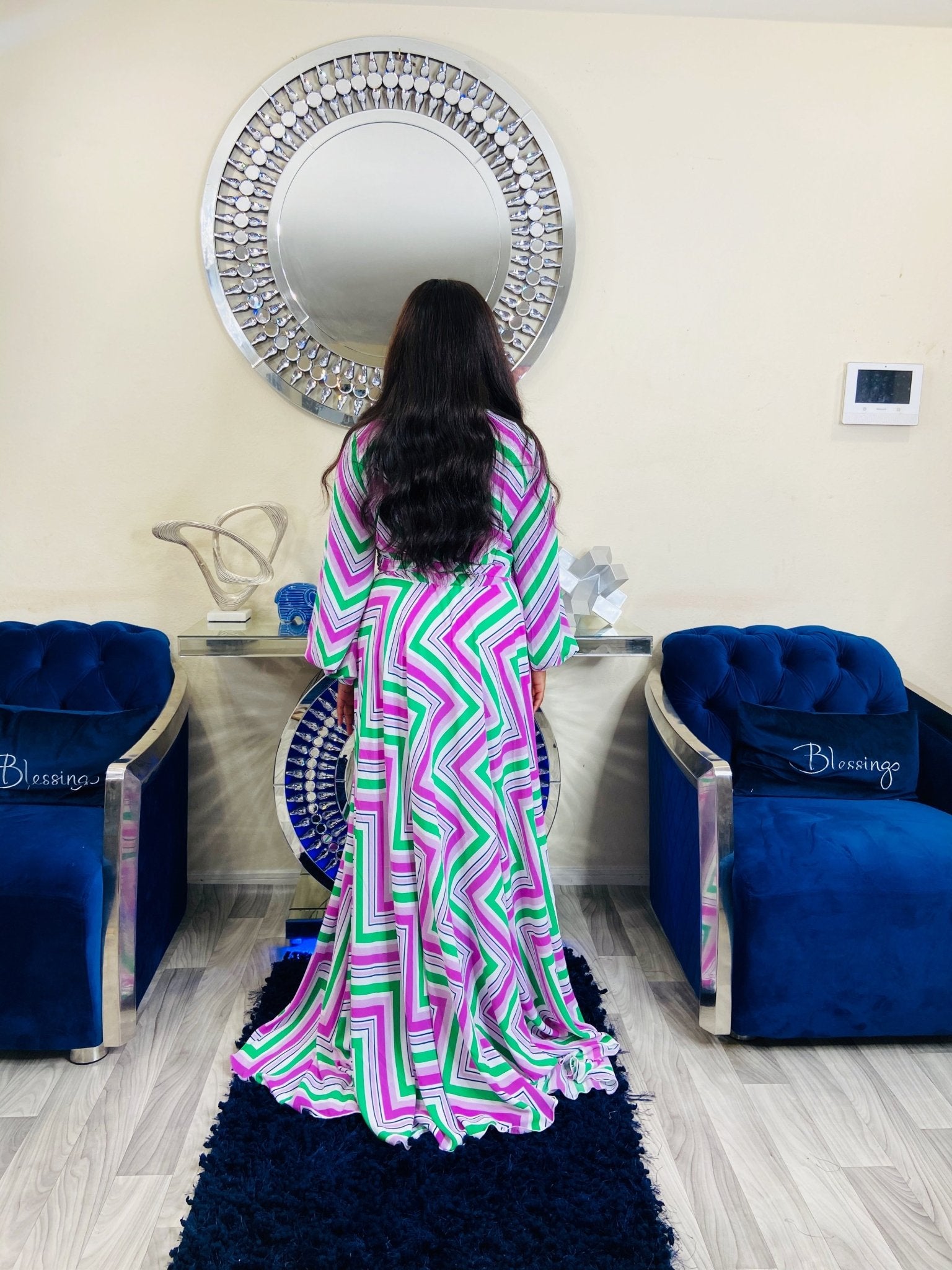 EDNA MAXI DRESS (Lavender Print) - styletittudeapparelusa