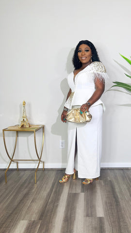 EXCLUSIVE BADDIE PEPLUM DRESS(White) - styletittudeapparelusa