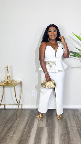 EXCLUSIVE BADDIE PEPLUM DRESS(White) - styletittudeapparelusa
