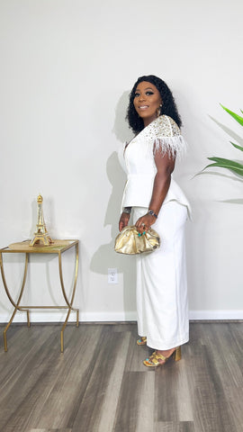 EXCLUSIVE BADDIE PEPLUM DRESS(White) - styletittudeapparelusa