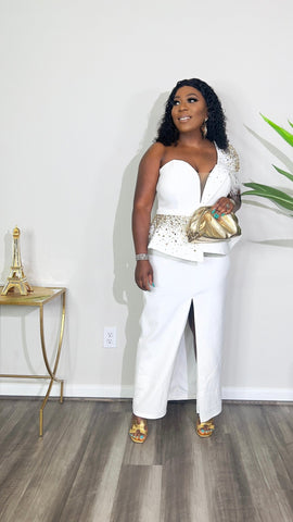 EXCLUSIVE BADDIE PEPLUM DRESS(White) - styletittudeapparelusa