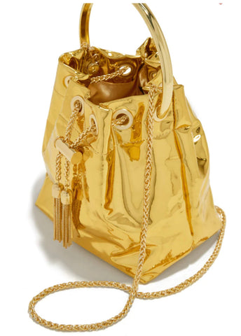 GINA METALLIC GOLD BUCKET BAG - styletittudeapparelusa