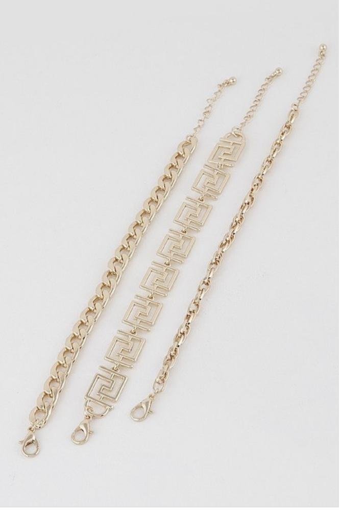 GLENN 3PC CHAIN BRACELET - styletittudeapparelusa