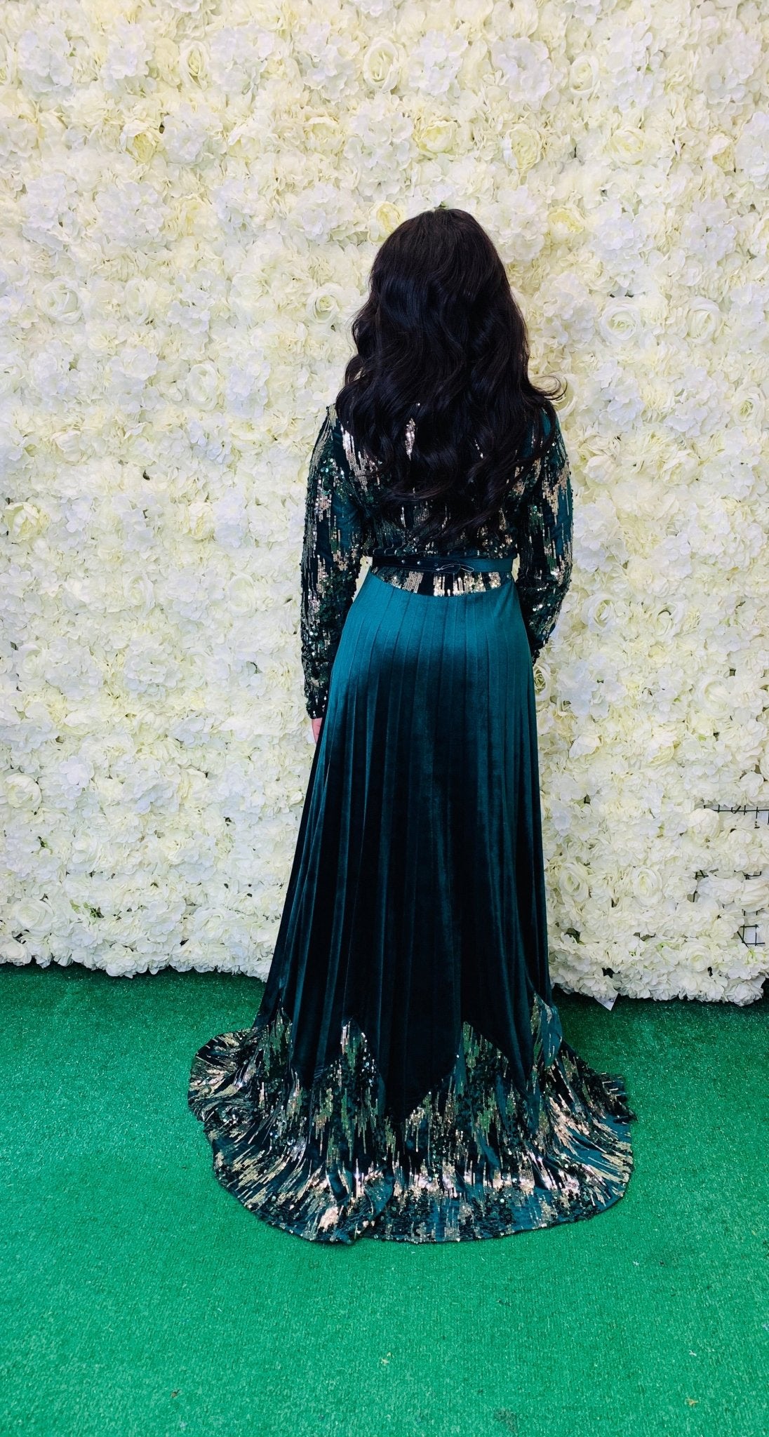 GREEN WITH ENVY GLAM DRESS - styletittudeapparelusa