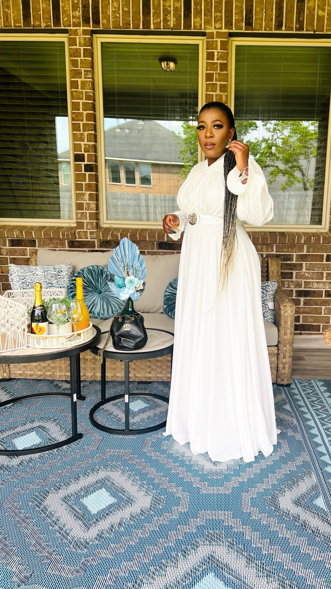 HYACINTH A-LINE PLEATED SLEEVE MAXI DRESS (white) 4 By Styletittudeapparelusa HYACINTH A-LINE PLEATED SLEEVE MAXI DRESS (white) 4 By Styletittudeapparelusa