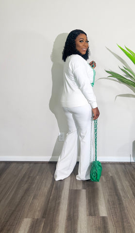 ICE QUEEN LONG SLEEVE TEESHIRT TOP (White) - styletittudeapparelusa