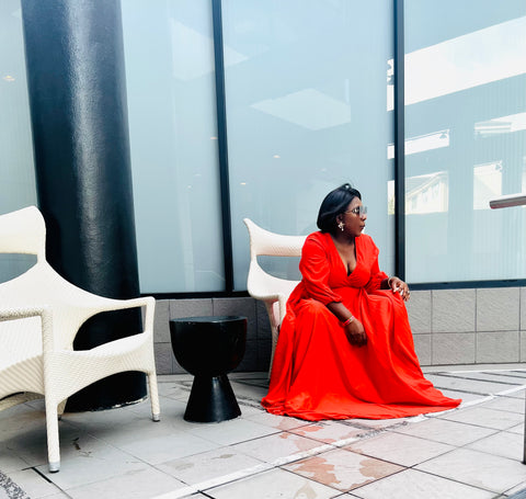 Maya orange maxi dress  (FINAL SALE)