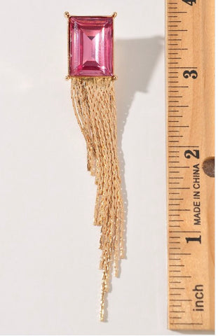 VIOLA FRINGE EARRING (Pink)