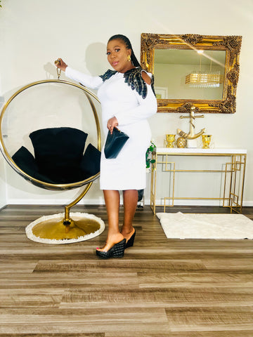 COCKTAILS IN PARIS DRESS (white)