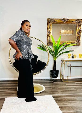 WATCH ME SHIMMER SILVER SEQUINED TOP (FINAL SALE)