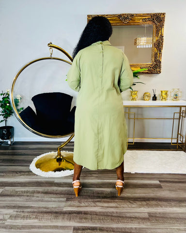 DUNE DELIGHT SHIRT DRESS (olive)