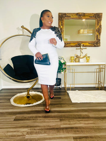 COCKTAILS IN PARIS DRESS (white)