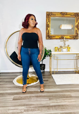 URBAN CHIC SMOKED TOP (Black)