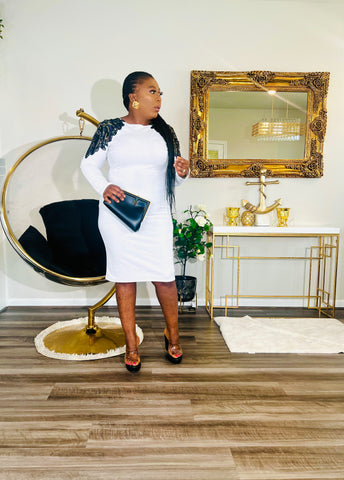 COCKTAILS IN PARIS DRESS (white)