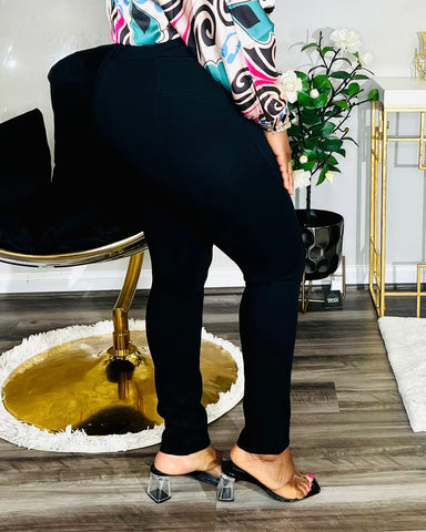 Vienna High waist Jeggings Pant (Black)