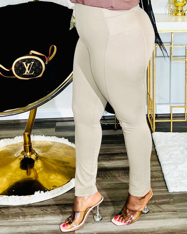 Vienna High waist Jeggings Pant (Nude)