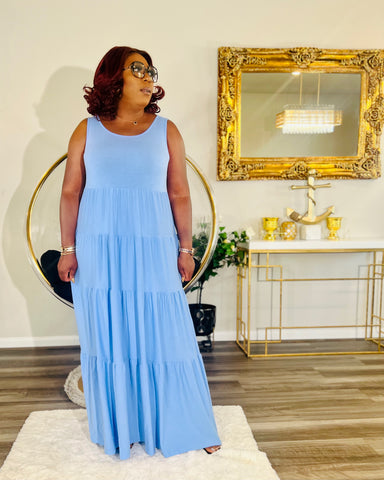 Aruba Maxi Dress (Blue)
