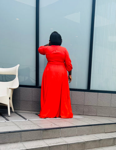 Maya orange maxi dress  (FINAL SALE)