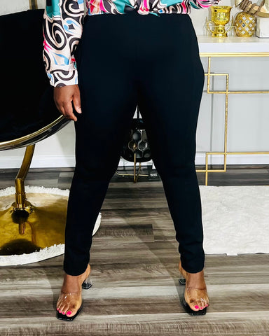 Vienna High waist Jeggings Pant (Black)