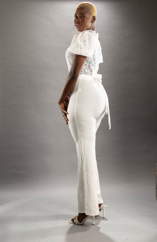 IMAN JUMPSUIT ( White) - styletittudeapparelusa