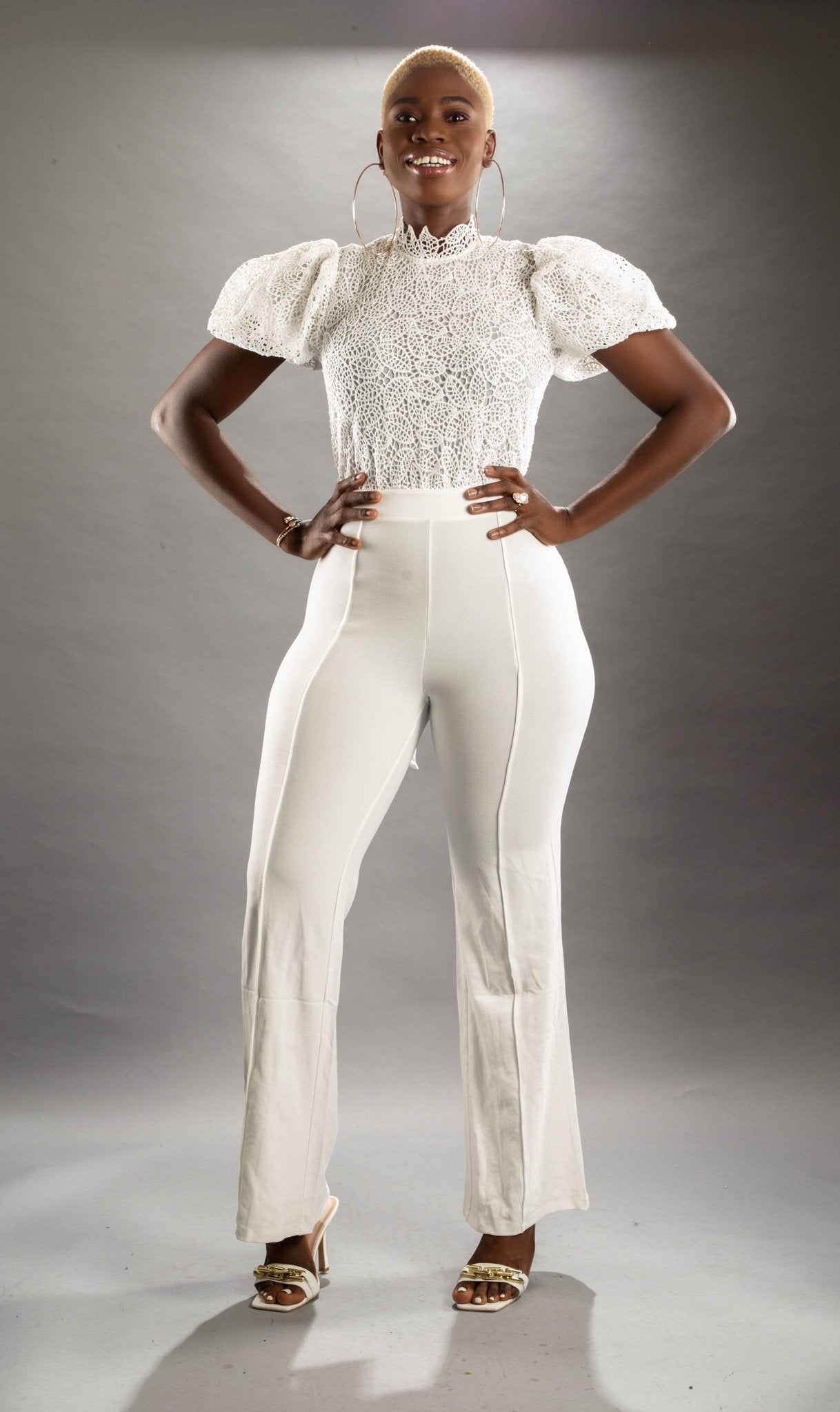 IMAN JUMPSUIT ( White) - styletittudeapparelusa