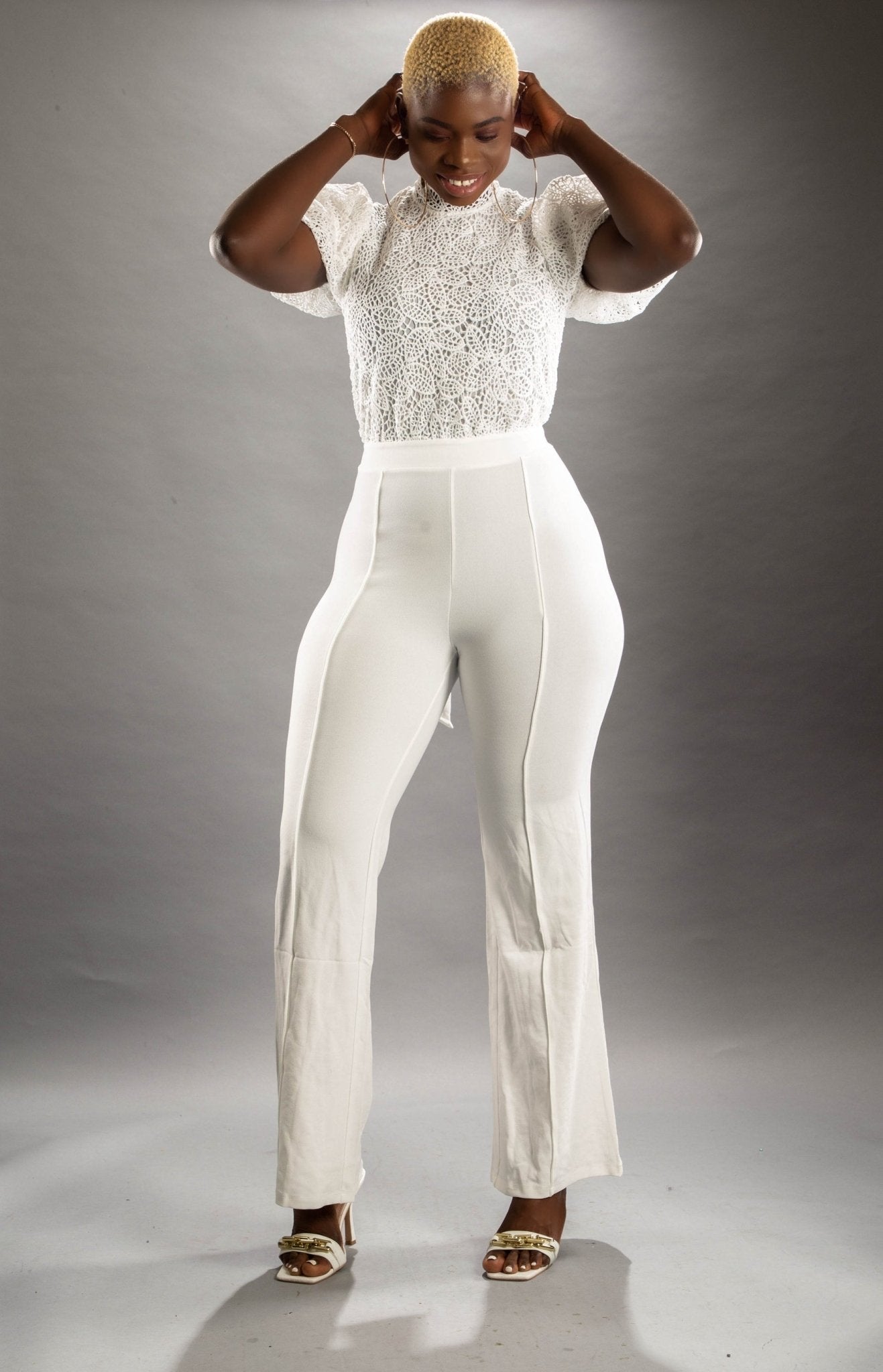 IMAN JUMPSUIT ( White) - styletittudeapparelusa