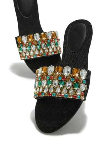 ISAYA MULTI EMBELLISHED SANDAL - styletittudeapparelusa
