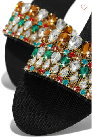 ISAYA MULTI EMBELLISHED SANDAL - styletittudeapparelusa